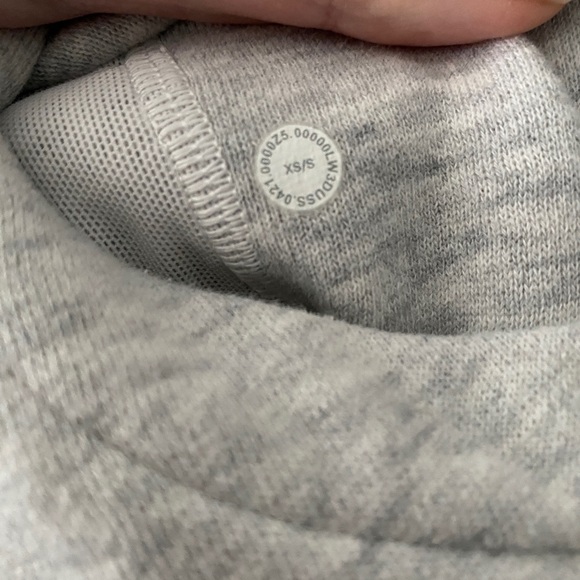 Scuba oversized half zip hoodie Heather ultra light grey - Picture 4 of 5